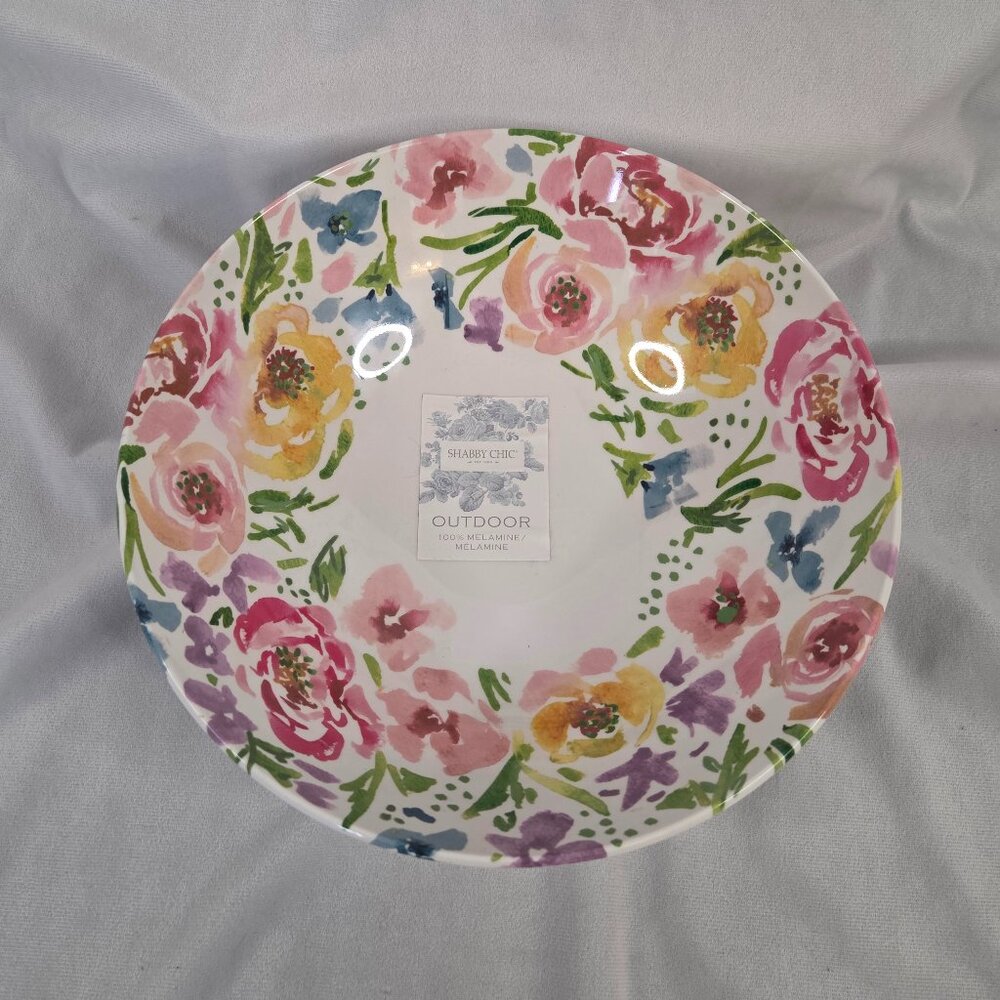 Outdoor Melamine Serving Bowl with Utensils - Picture 2 of 8